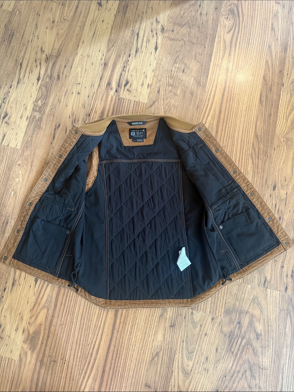 Carhartt Women's Rugged Flex Relaxed Fit Canvas Insulated Rib Collar Vest XS - Picture 5 of 7